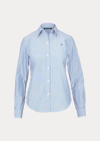 Women's Ralph Lauren Cotton Button-Down Shirts | 813790UMA